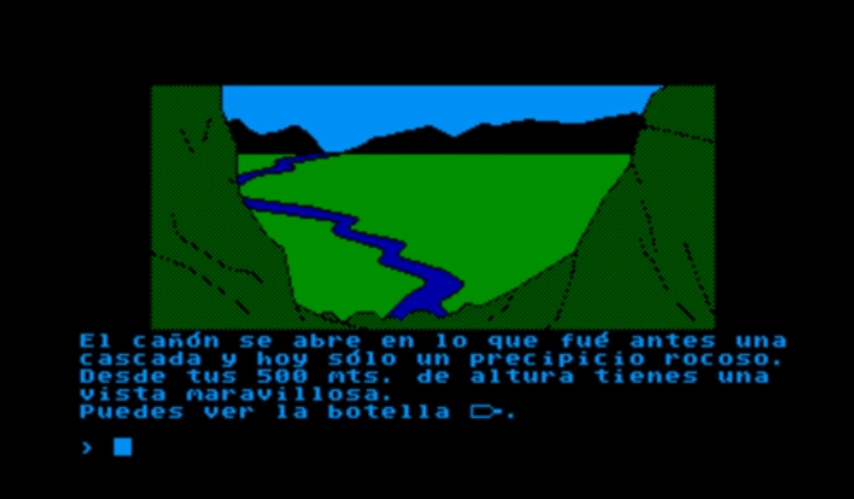 Imágen del juego Colossal Cave Adventure, cortesía de 'Celcom at the English language Wikipedia'
